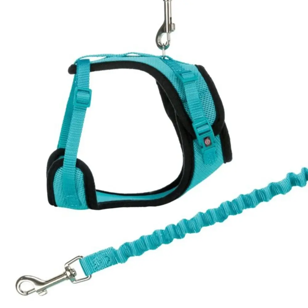 Шлея Trixie  для котів Y-Harness бірюзовий, розмір 39-60 см/10мм,  1 м