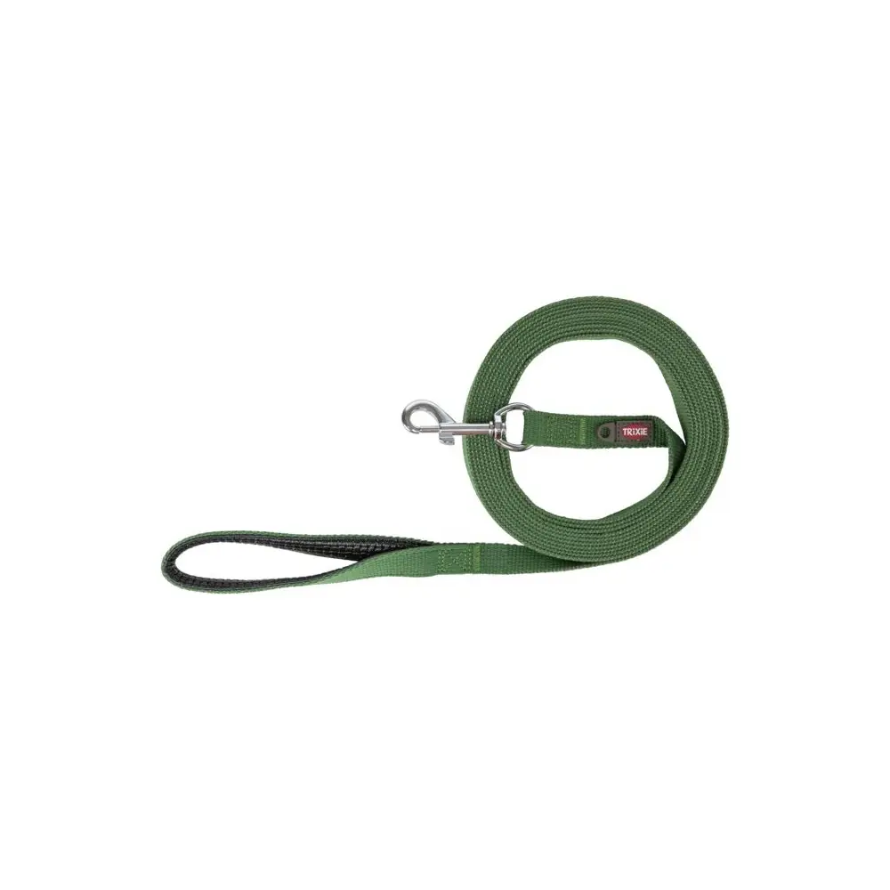 Повідець Trixie Tracking leash для собак бавовняний M 5 м 20 мм оливковий