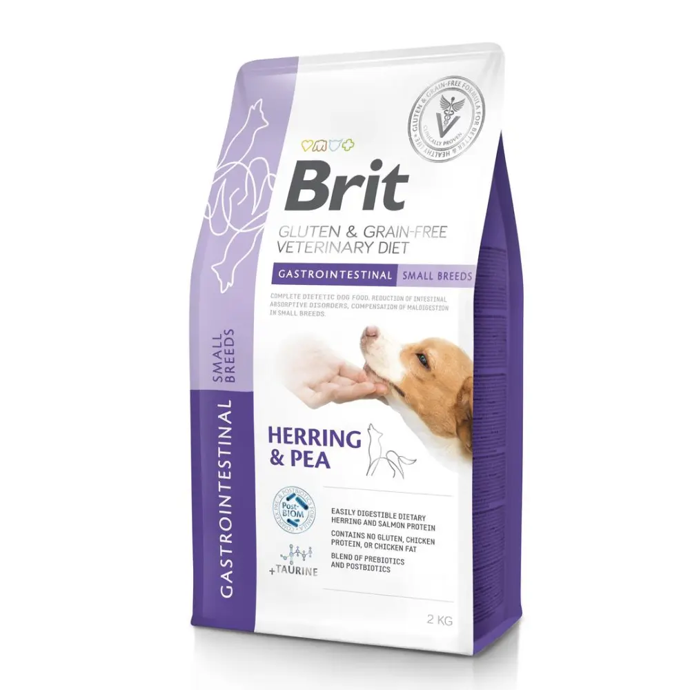 Корм сухий Brit VetDiet Dog Gastrointestinal Small Breeds для собак малих порід при проблемах з травленням з оселедцем 2 кг
