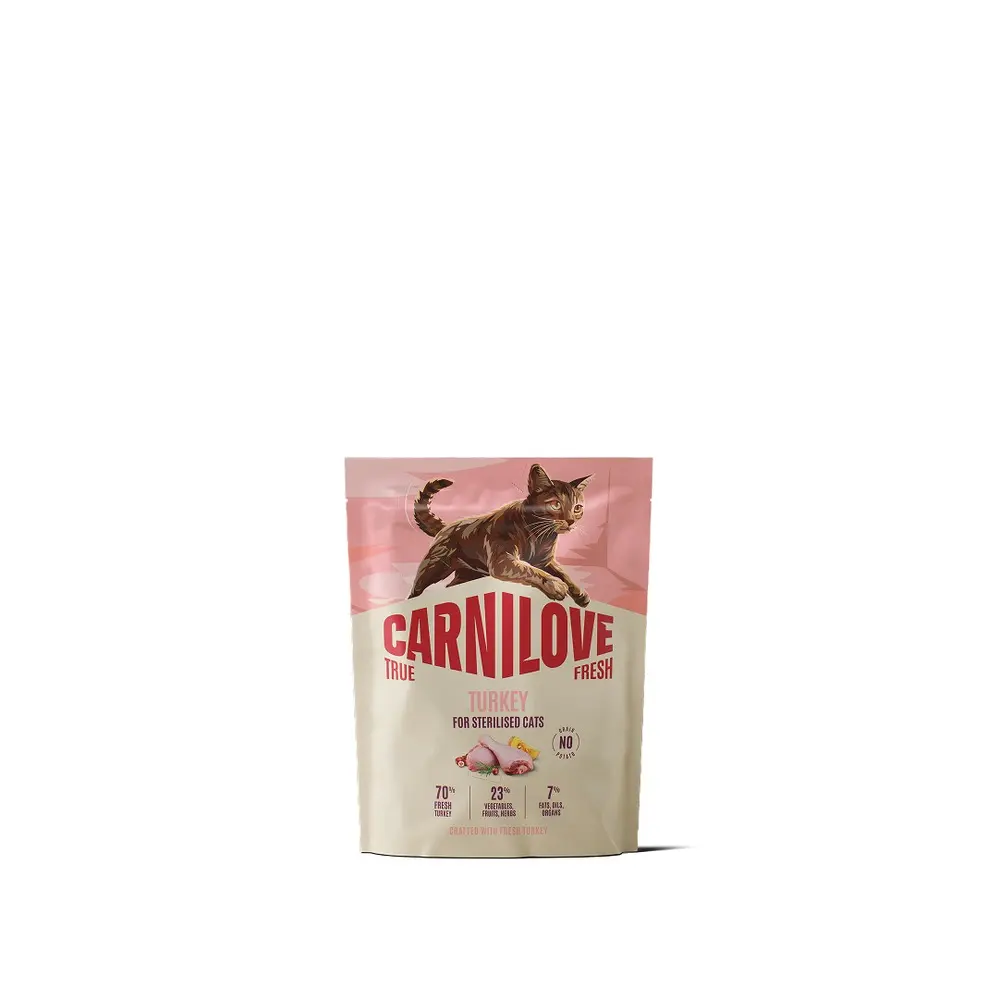 Корм сухий Carnilove True Fresh Turkey Sterilised для стерилізованих котів індичка 400 г