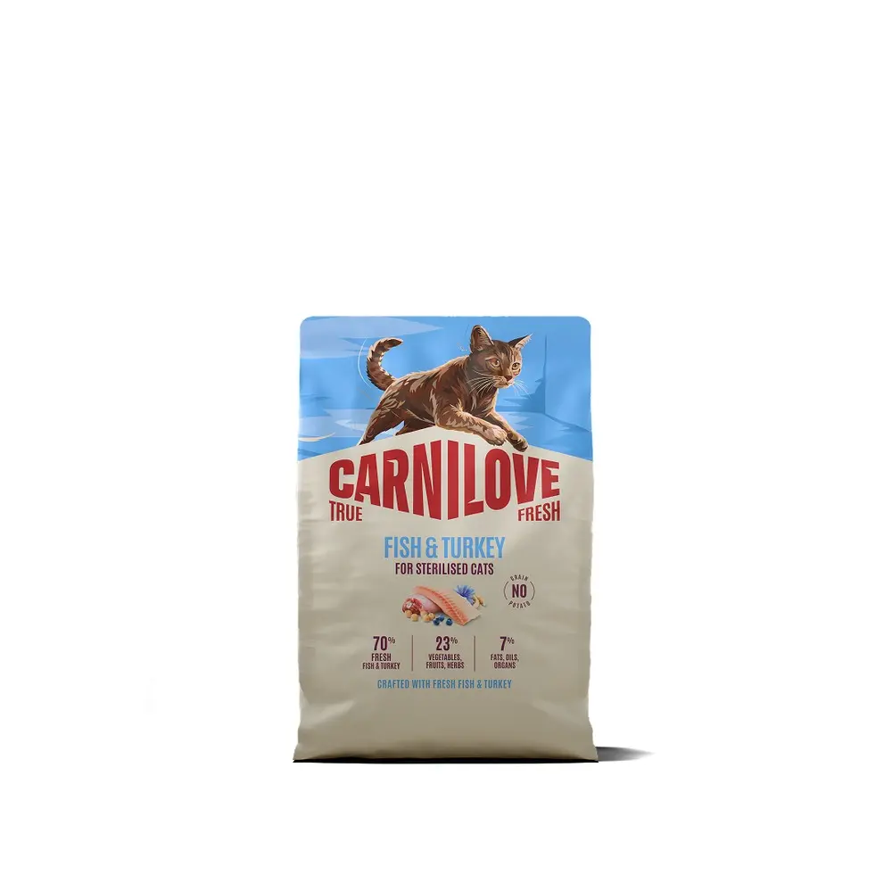 Корм сухий Carnilove True Fresh Fish & Turkey Sterilised для стерилізованих котів риба та індичка 2 кг